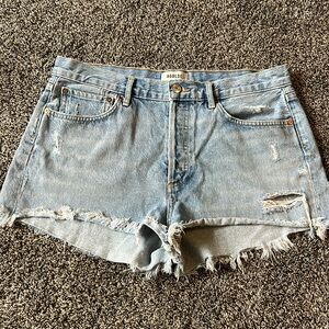 AGOLDE Parker Vintage Frayed-Hem Denim Short